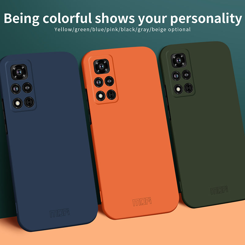 MOFI JK Qin Series For Honor V40 5G Phone Case Skin-Feel Protective Phone Cover - Orange MOFI JK Qin Series For Honor V40 5G Phone Case Skin-Feel Protective Phone Cover - Orange